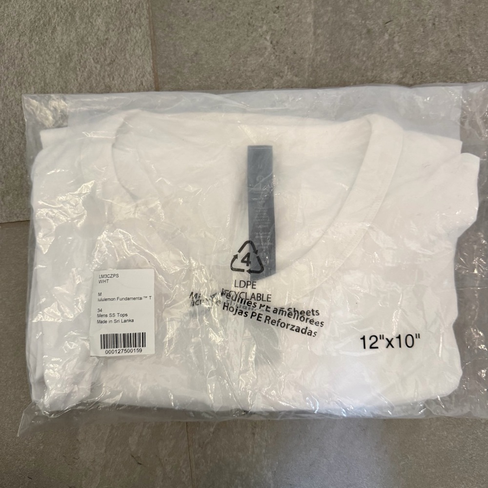 Lululemon Fundamental White Men's Shirt
